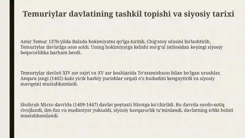 Temuriylar davri 3
