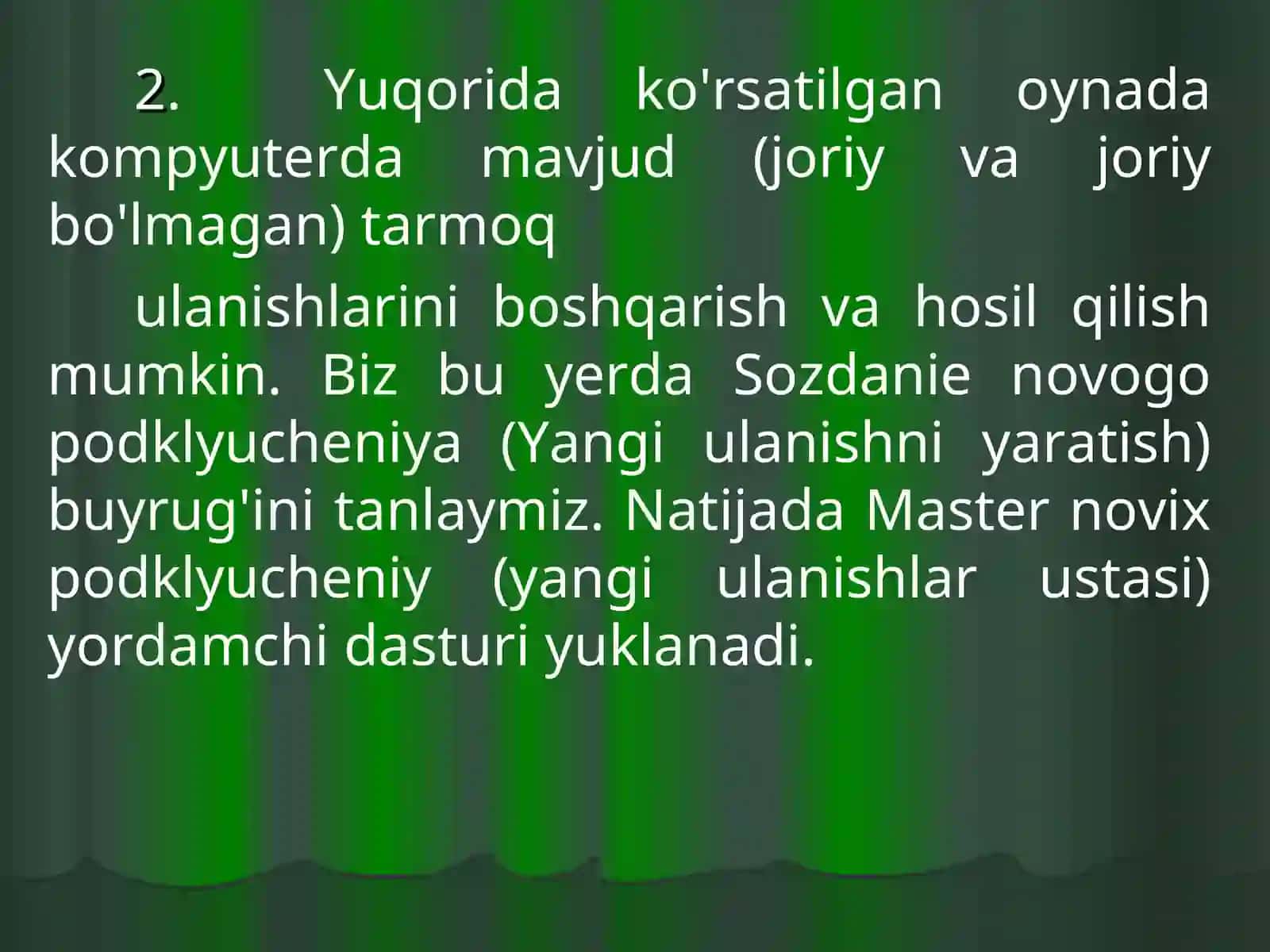 Internetga ulanishni tashkil etish 3