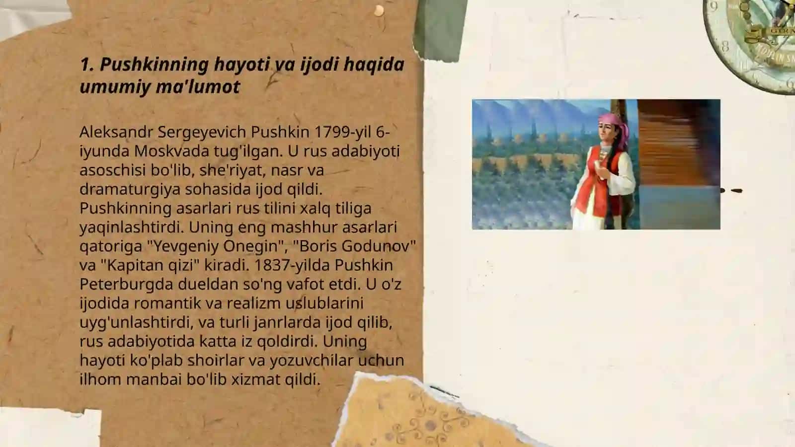 Pushkinning hayoti va ijodi 3