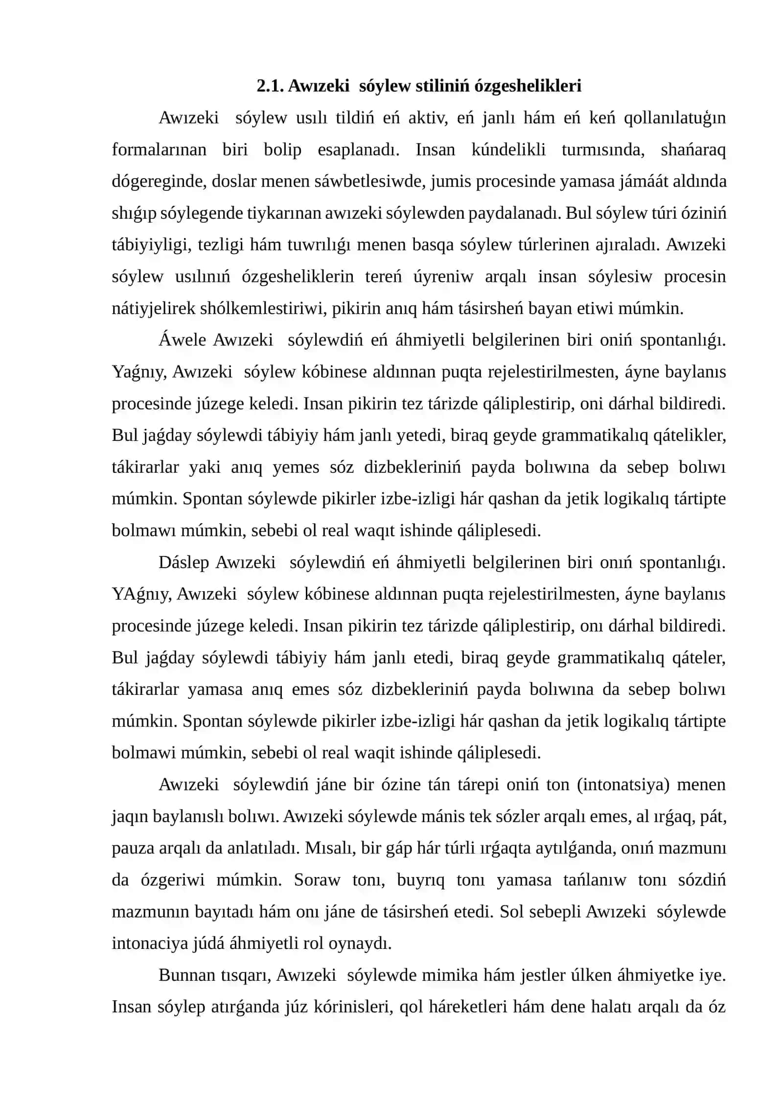 Awızeki sόylew stili hám sόylew mádeniyatı 3