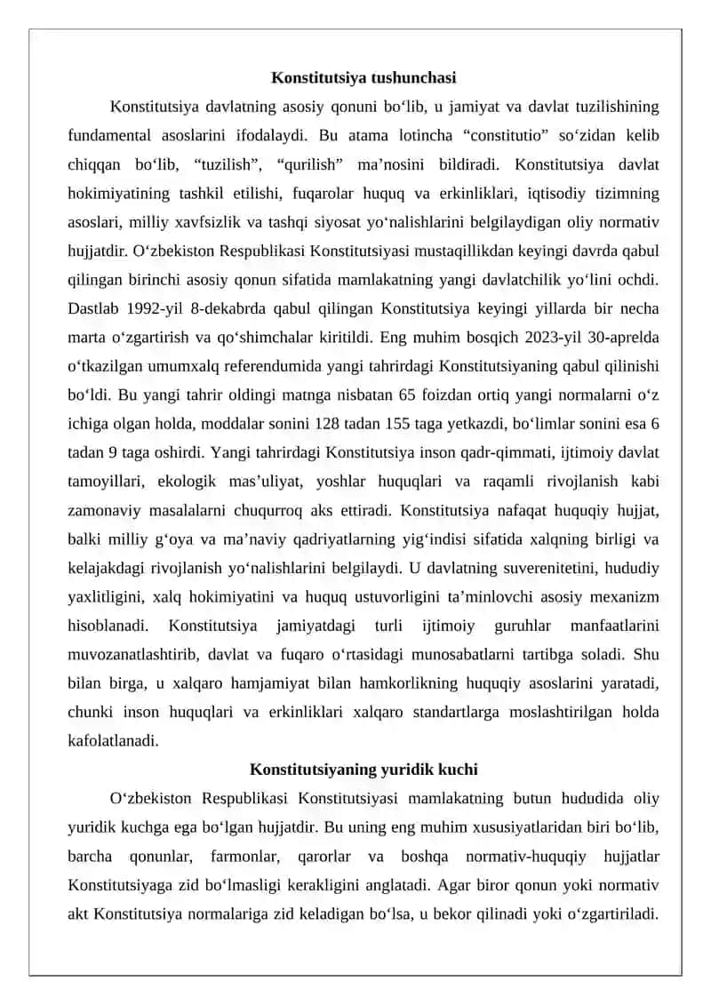 O‘zbekiston Respublikasi Konstitutsiyasi 3