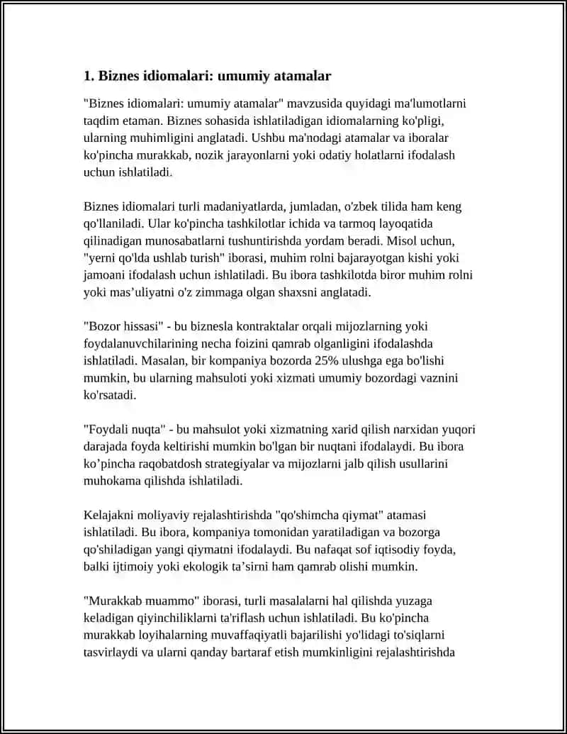 BUSSINESS IDIOMS 3