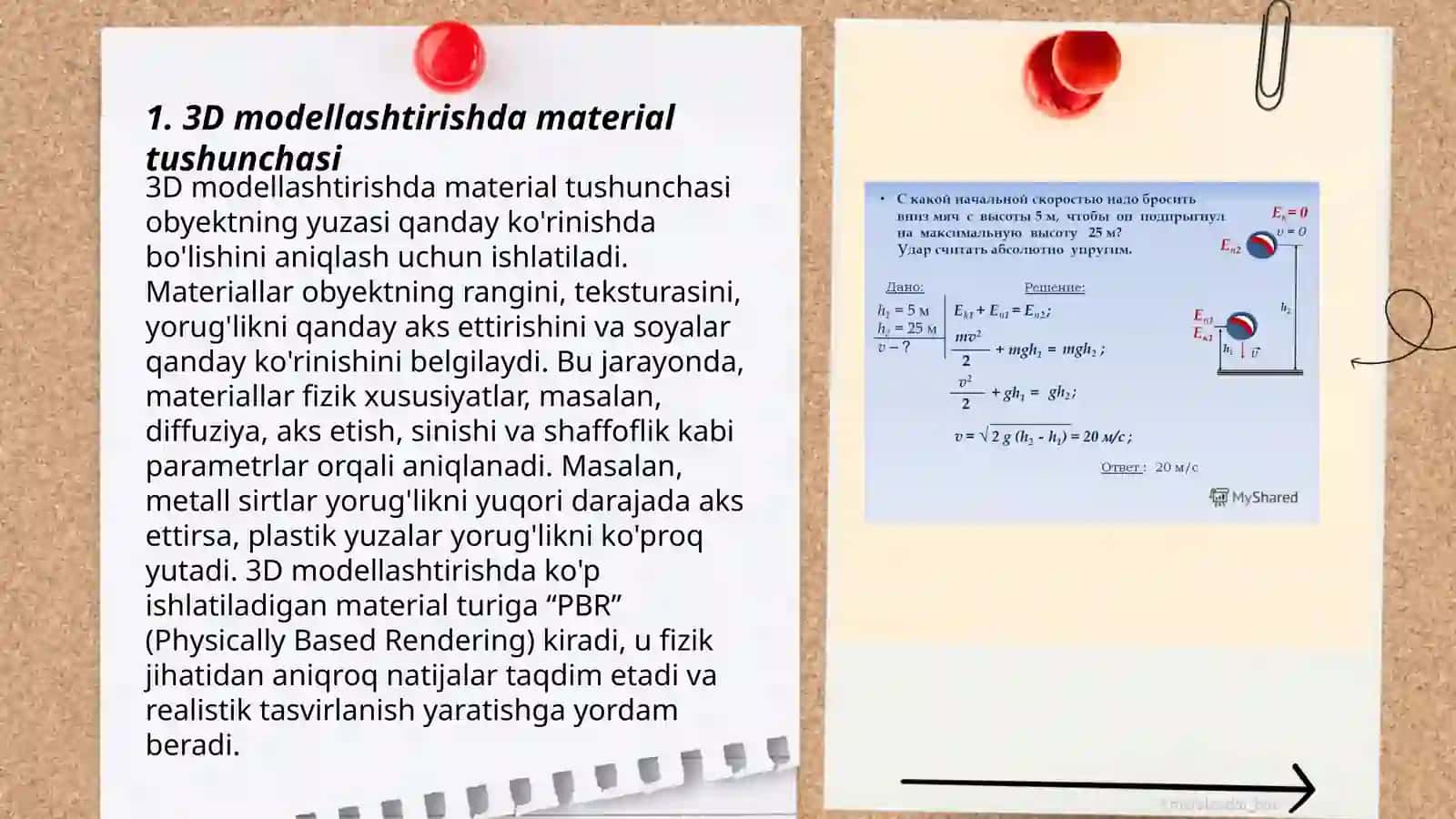 Material va teksturalar yaratish va qo'llash 3