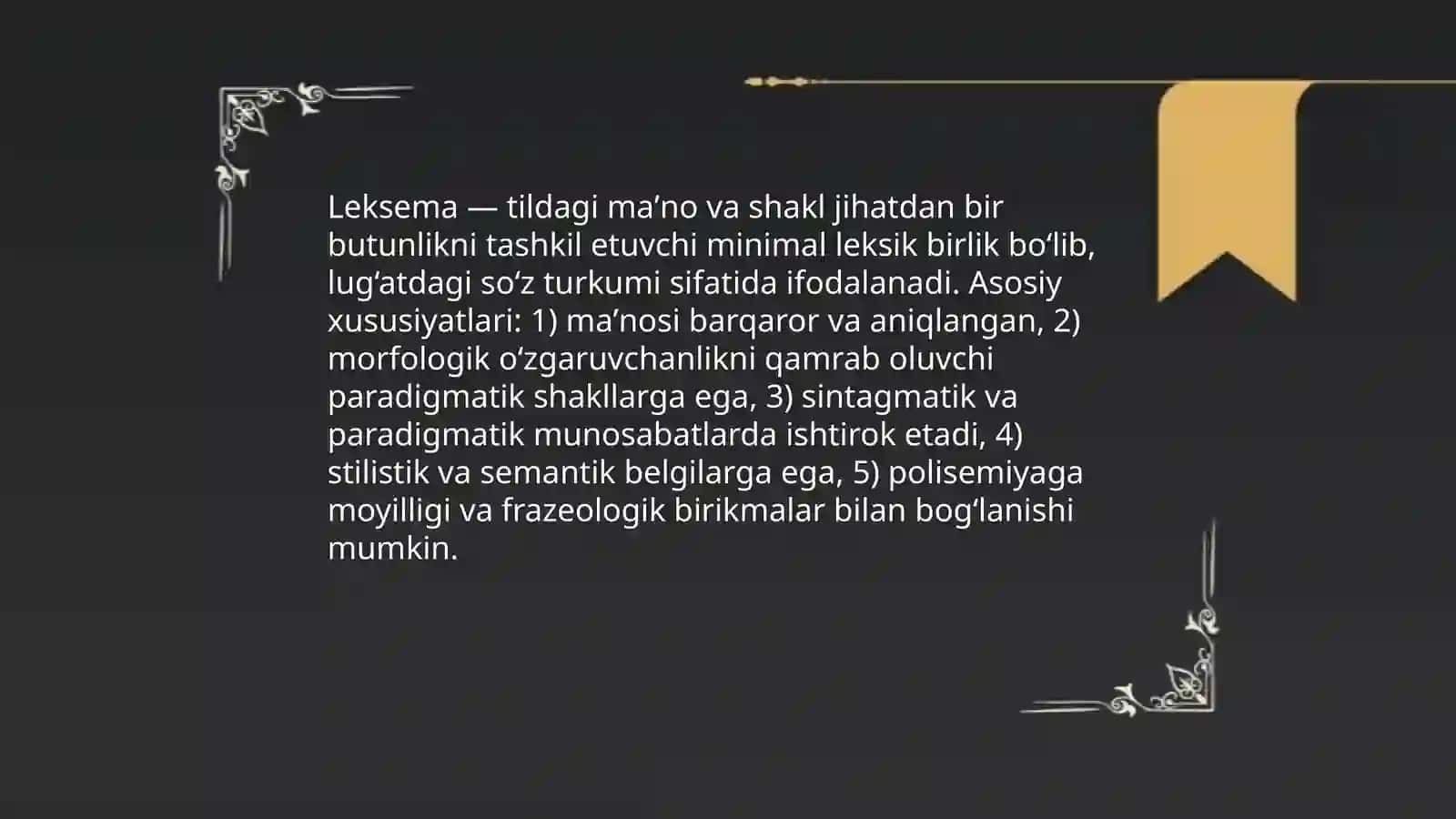 Leksemaning til birligi sifatidagi mohiyati 3