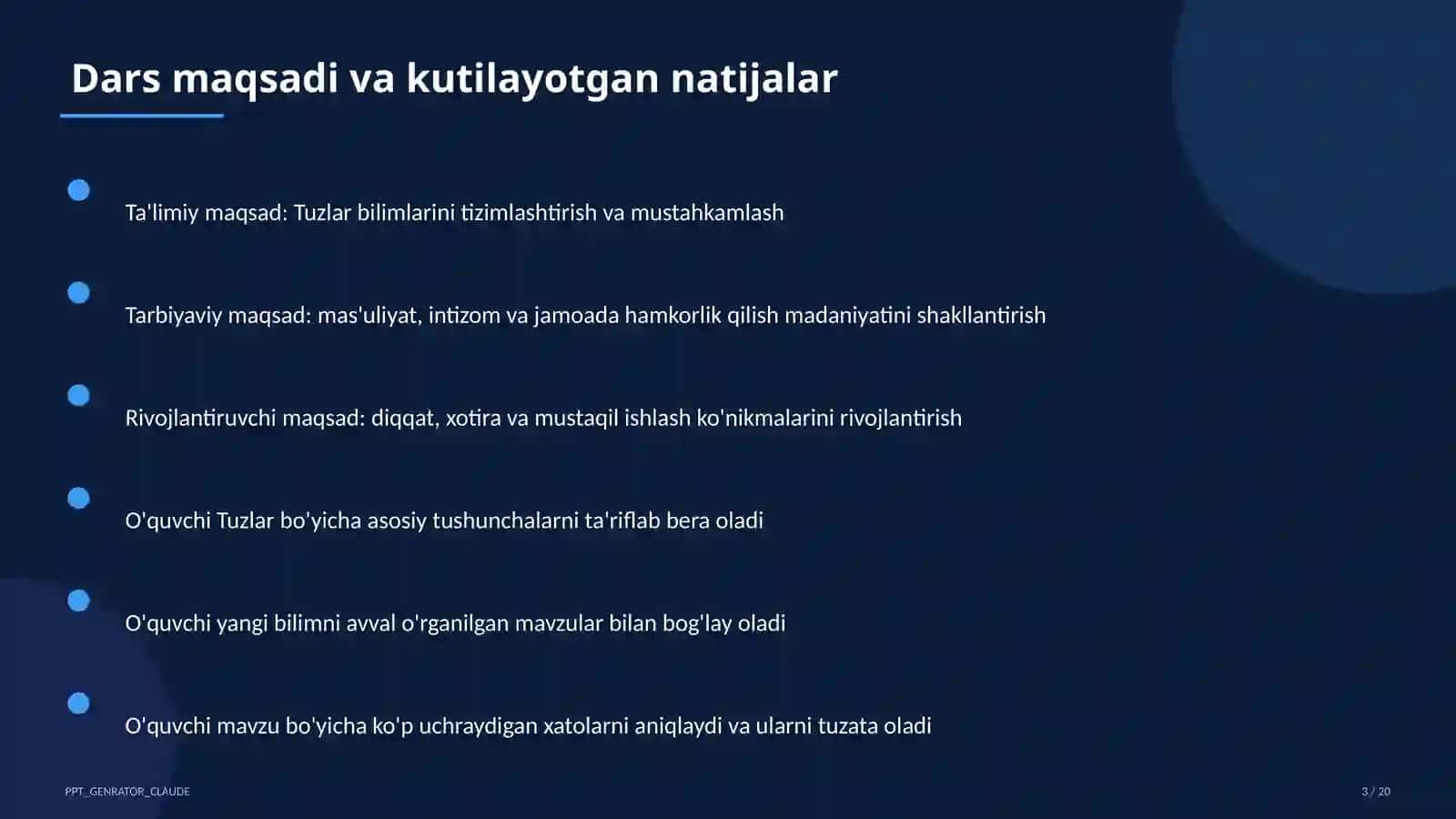 Tuzlar (8-sinf) 3