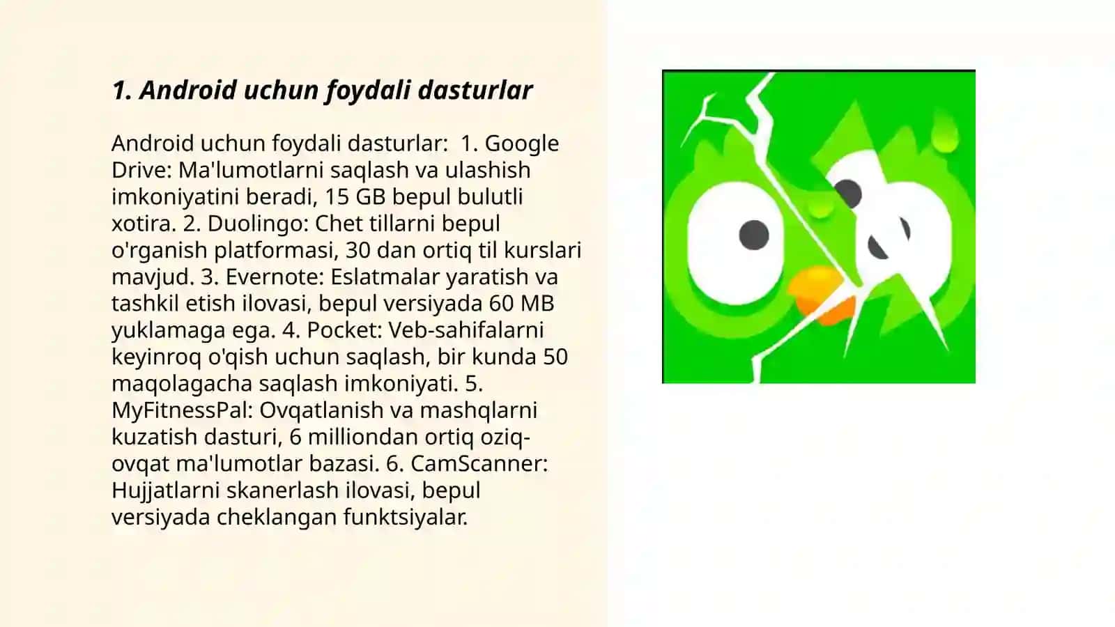Android uchun foydali dasturlar 3