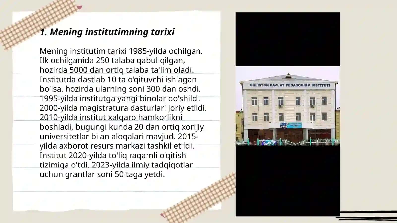 Mening institutim 3