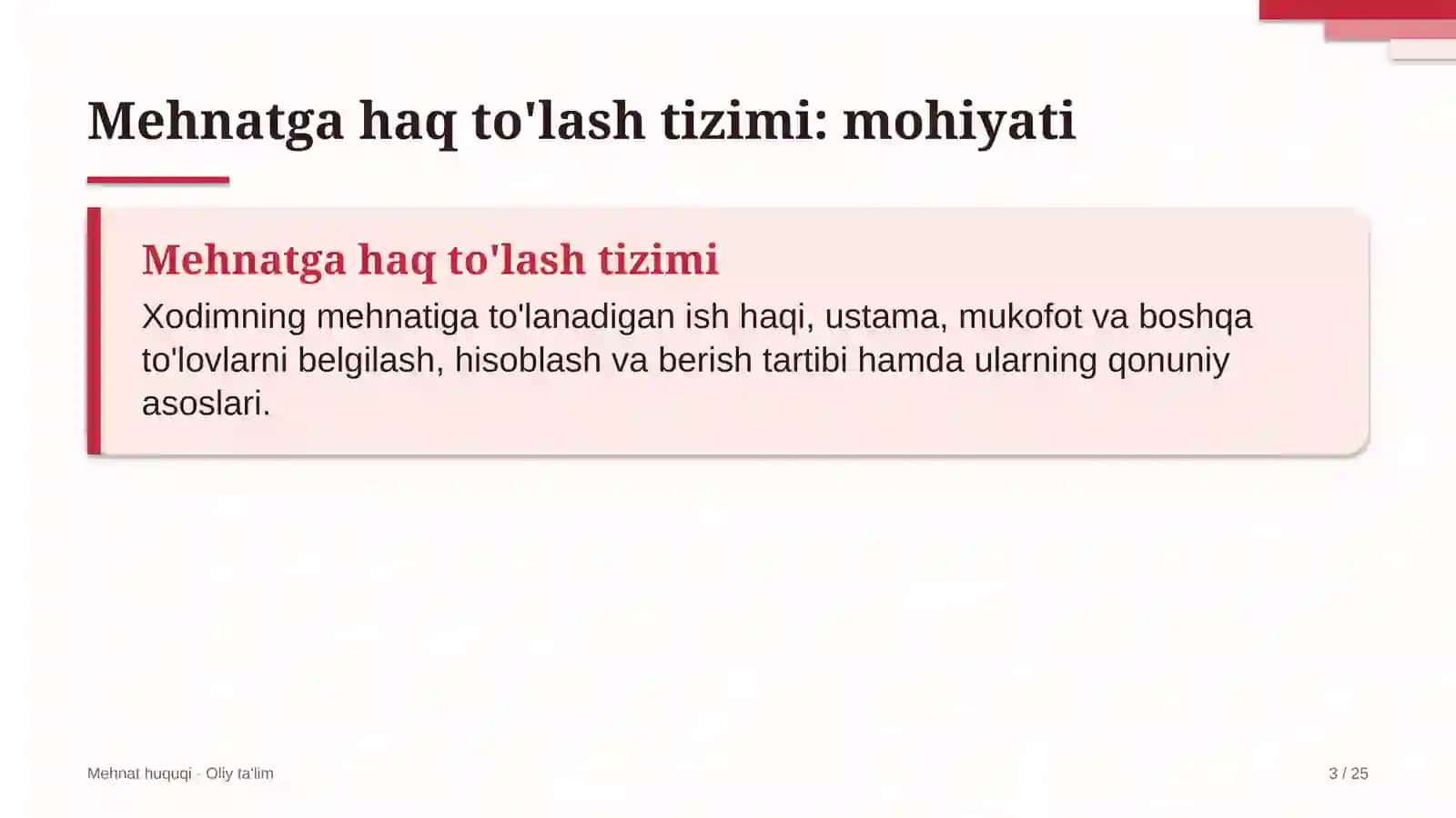 Yo'l xo'jaligida mehnatga haq to'lash tizimi 3