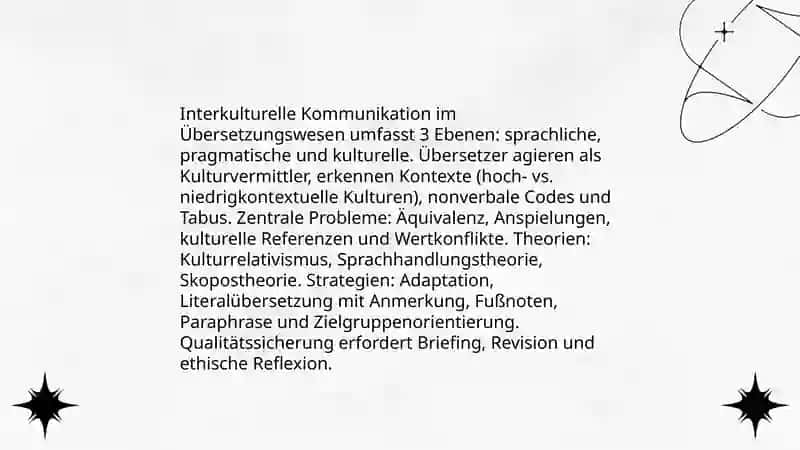 Einführung ins Fach Interkulturelle Kommunikation in der Übersetzung 3
