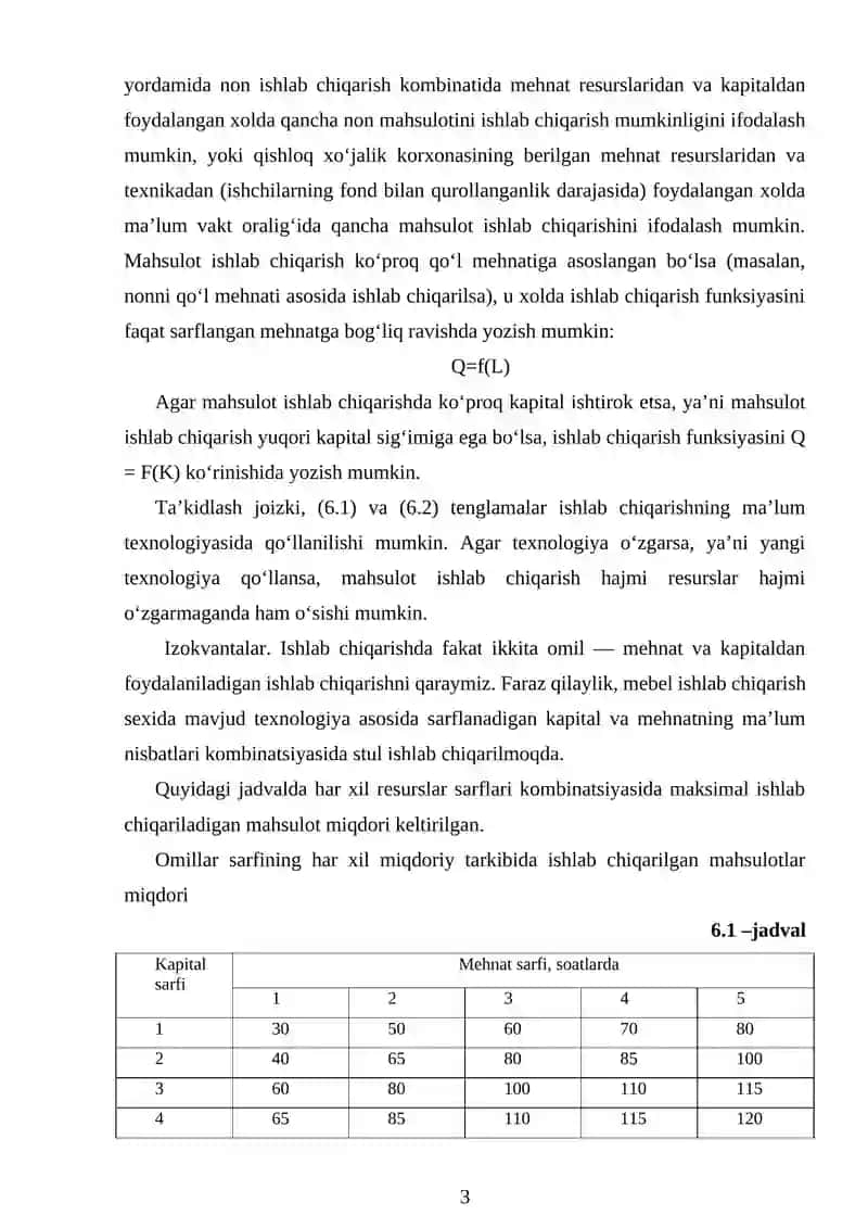 Ishlab chiqarish nazariyasi 3