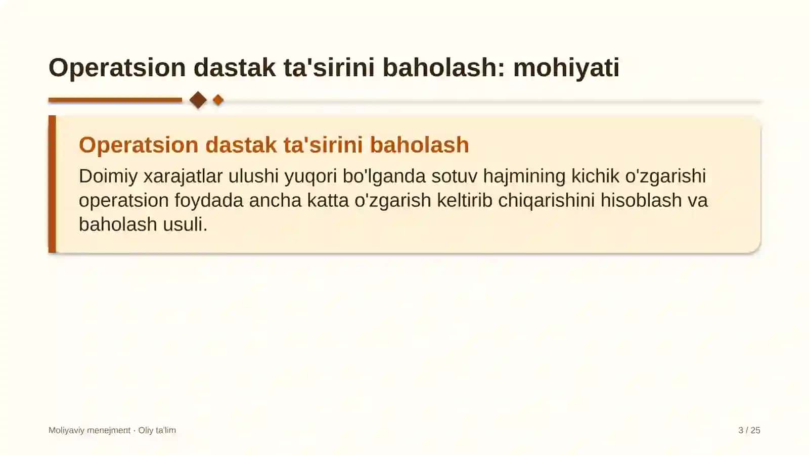 Elektronika do'konlarida operatsion dastak ta'sirini baholash 3