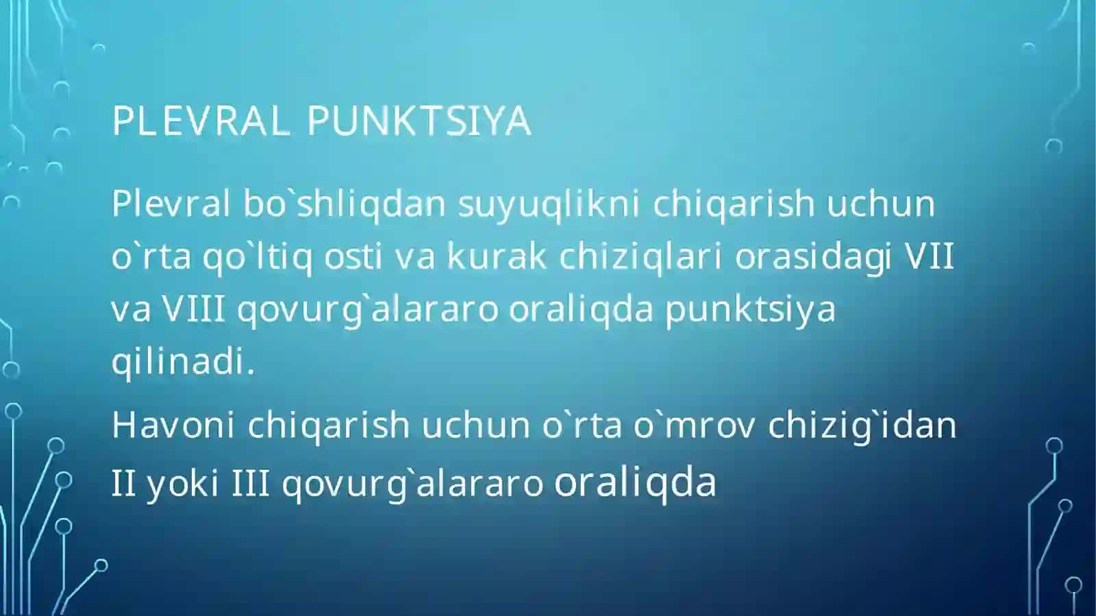 Ko`krak qafasidagi operatsiyalar 3
