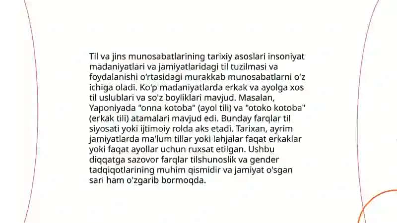 Til va jins munosabati 3