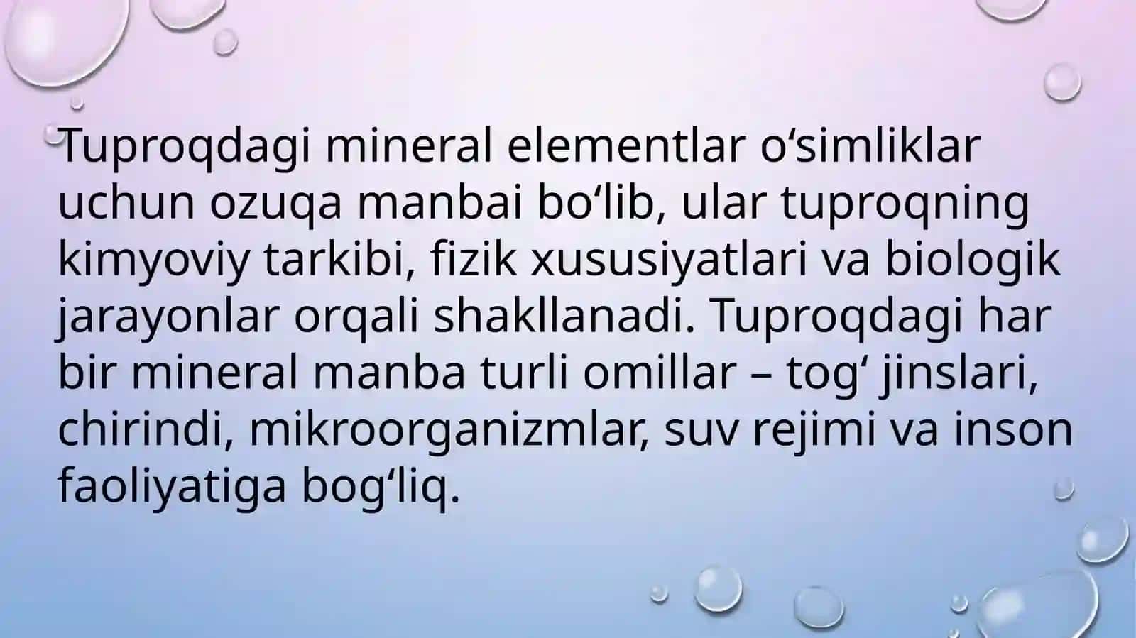 Tuproqda mineral element manbalari 3