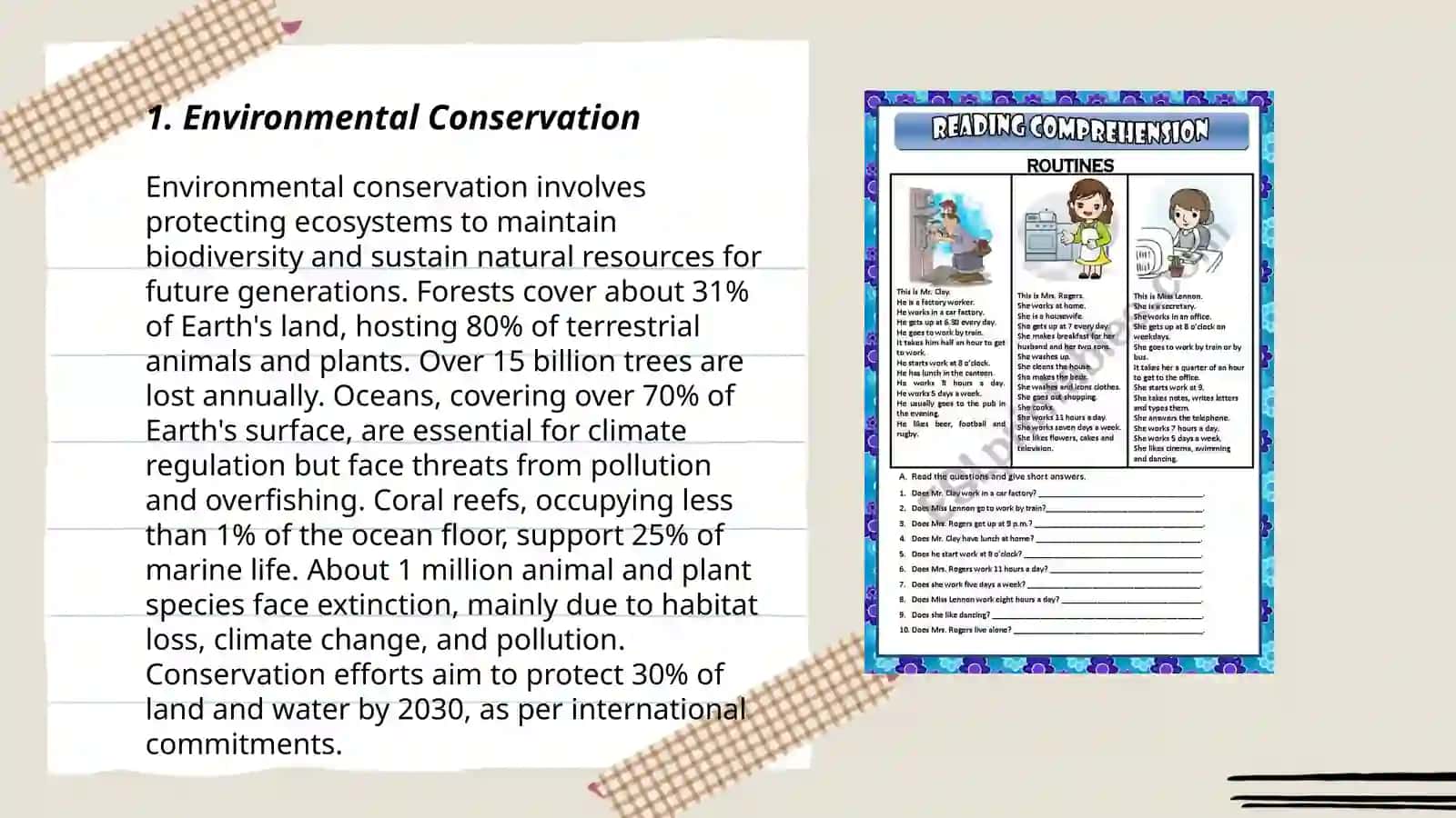 Comprehension tasks 3