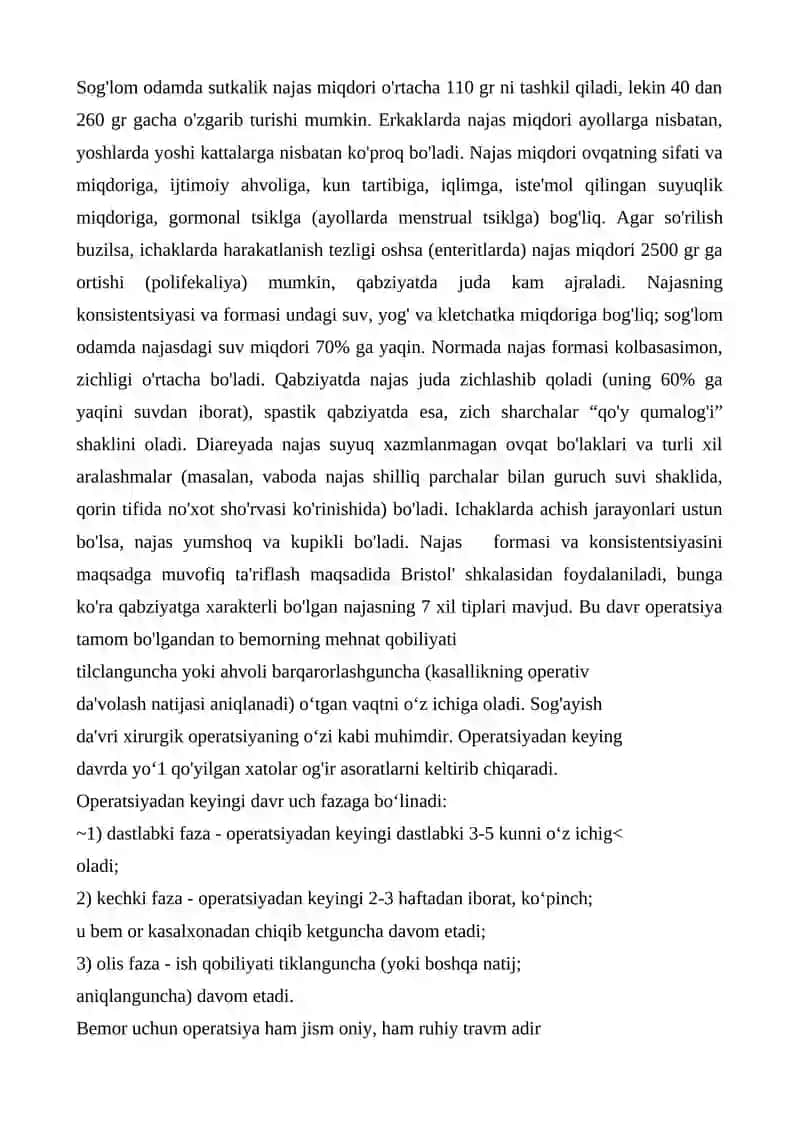 XAZM TIZIMI KASALLIKLARI BILAN KASALLANGAN BEMORLARNI PARVARISHI VA KUZATISH 3