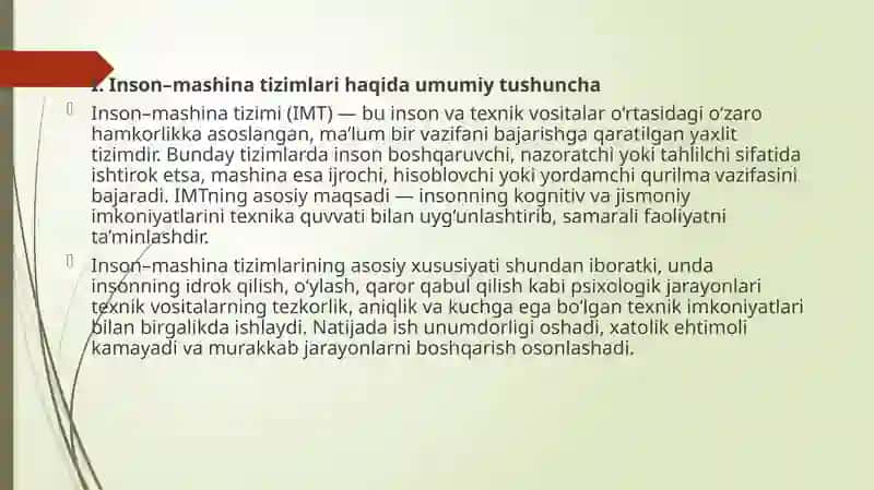Inson-mashina tizimi 3