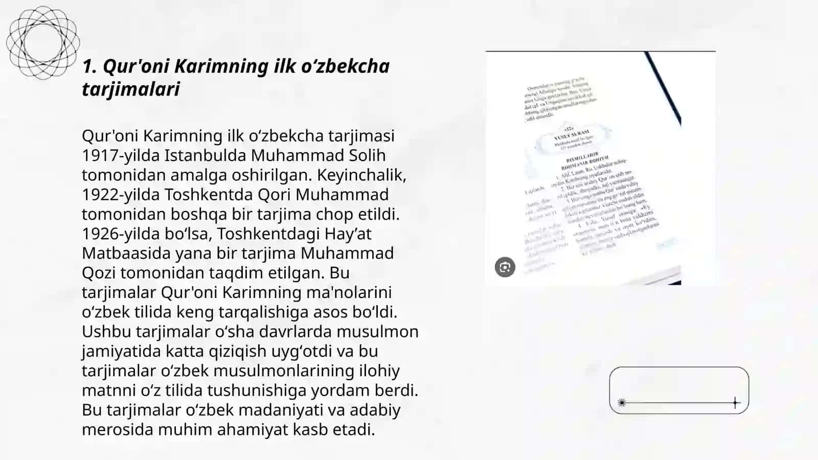 Qur'oni Karimning oʻzbekcha tarjimalari 3