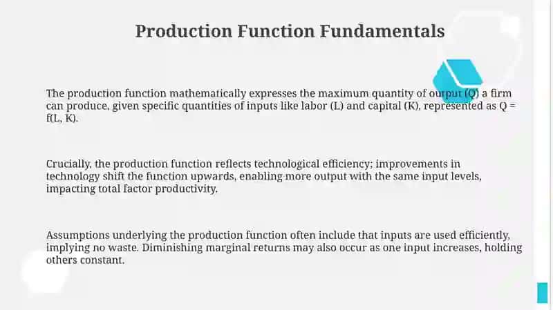 Production Function Fundamentals 3