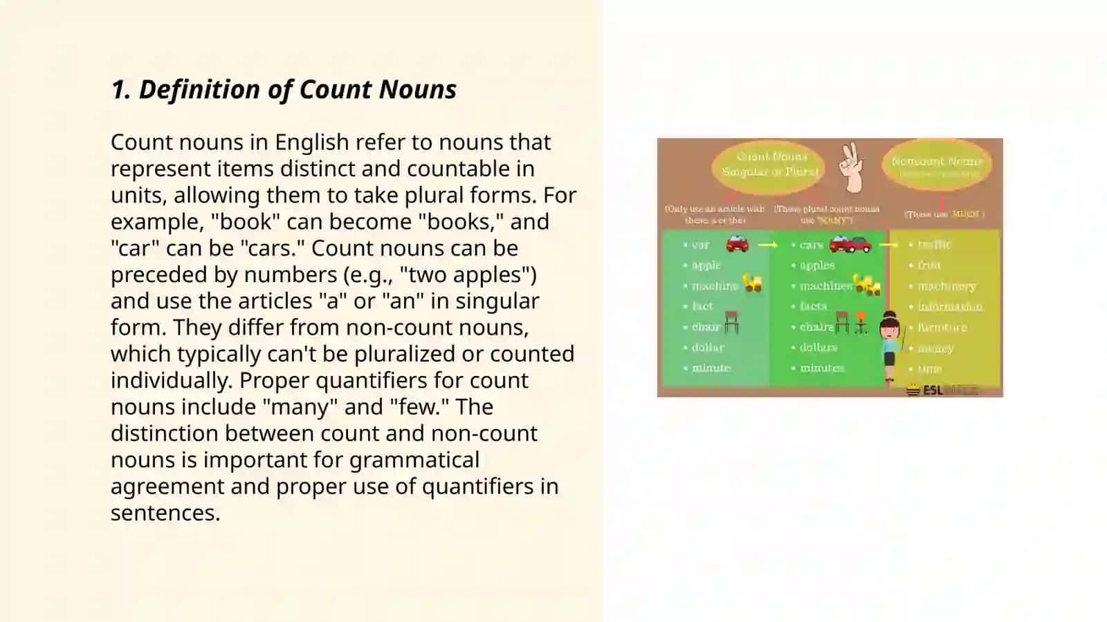 Count and noncount nouns 3