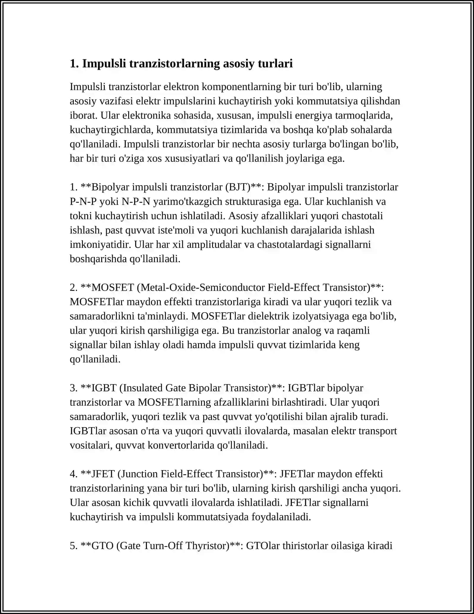 IMPULSLI TRANZISTORLAR 3