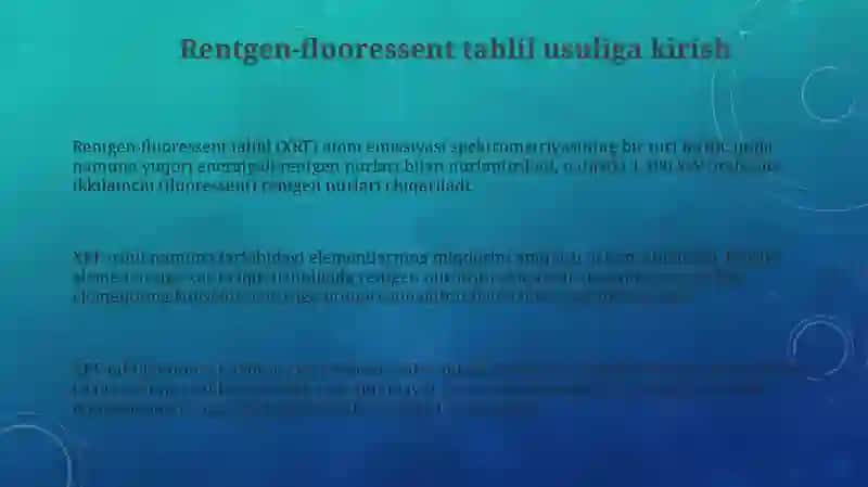 Rentgen-fluoressent tahlil 3