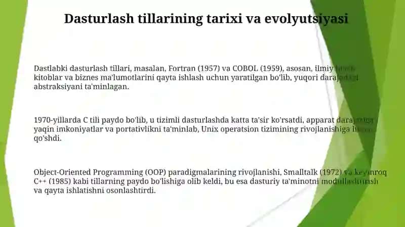 Dasturlash tillarining ICT sanoatidagi roli 3