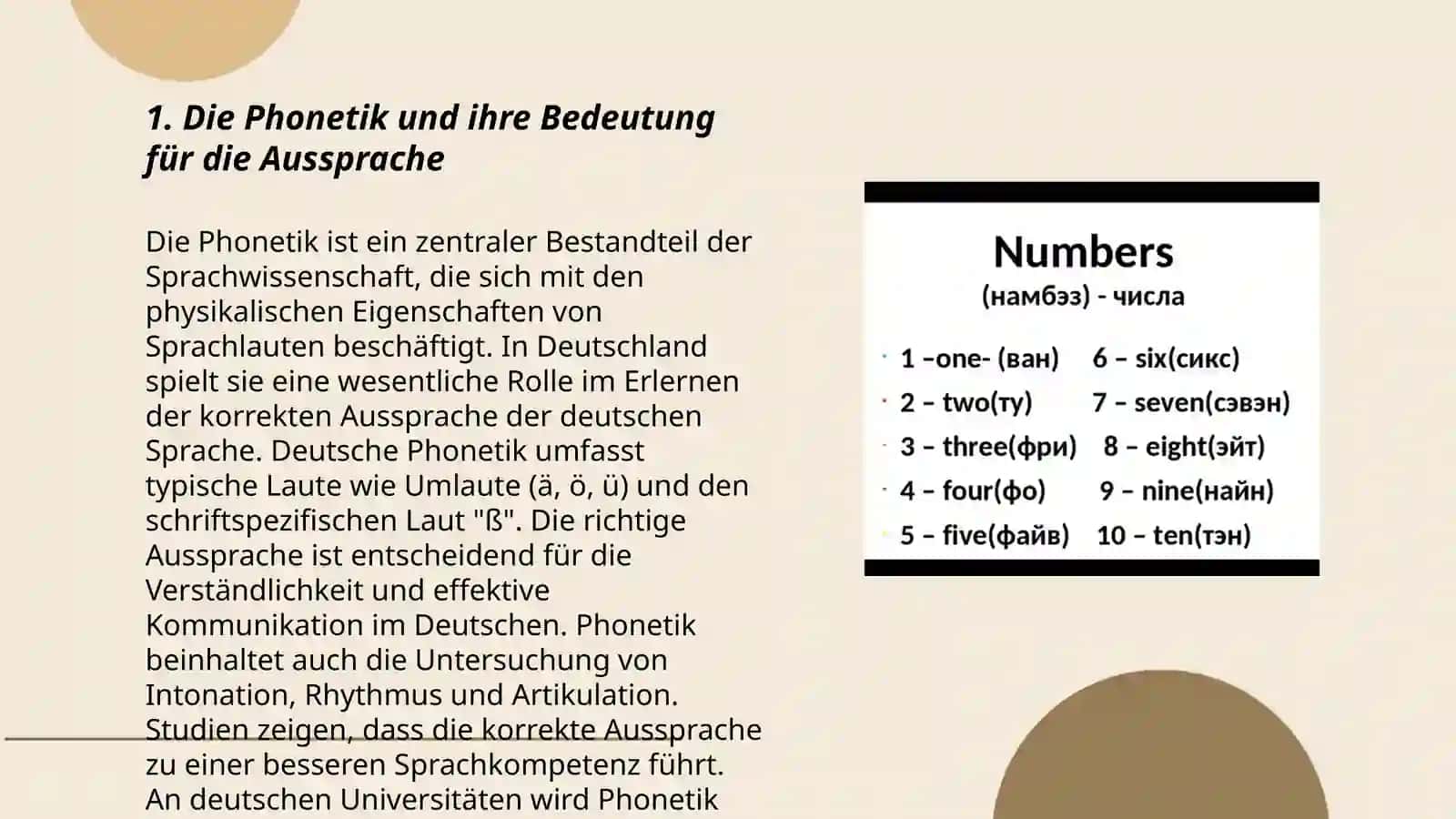 Aussprache und ihre Rolle in der SPRACHE 3