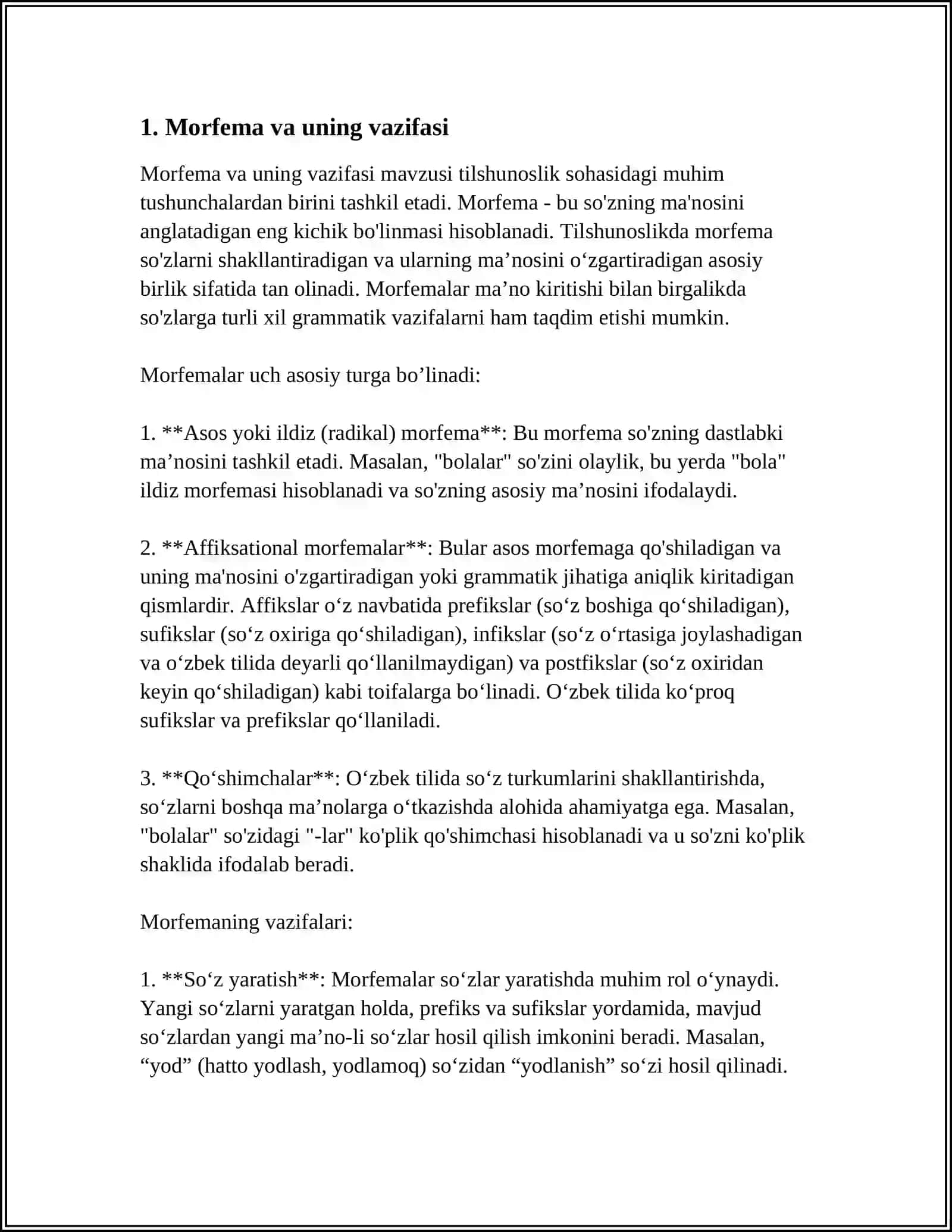 MORFEMA VA QÒSHIMCHA MUNOSABATI 3