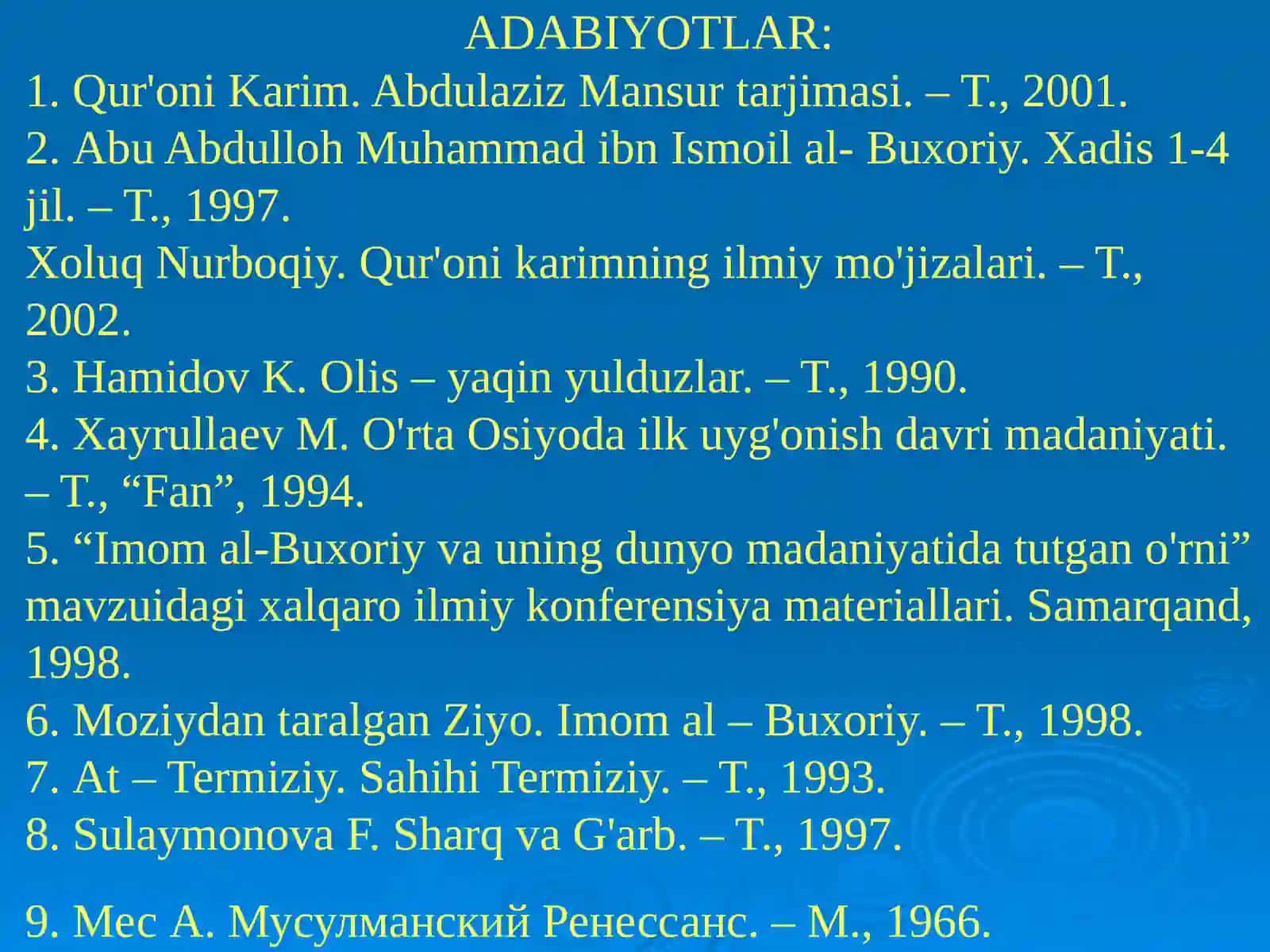 ABU ISO MUHAMMAD AT-TERMIZIYLARNING HAYOTI VA ILMIY MEROSI 3