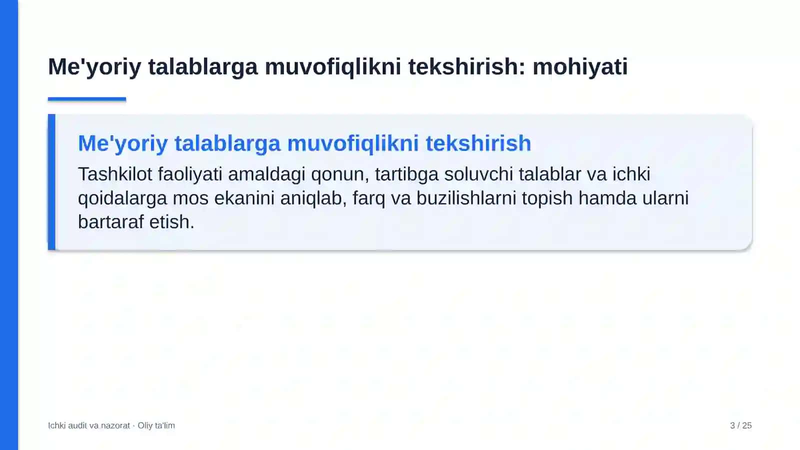 Jamoat tashkilotlarida me'yoriy talablarga muvofiqlikni tekshirish 3