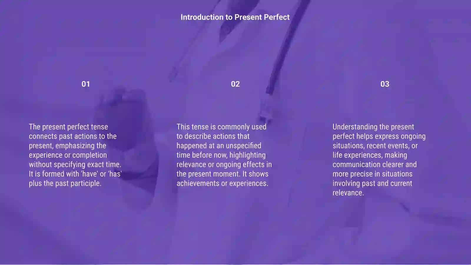 Present perfect tense 3