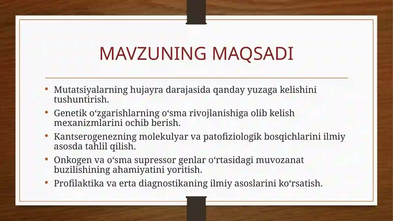 MAVZU:Mutatsiyalarvakantserogenez 3