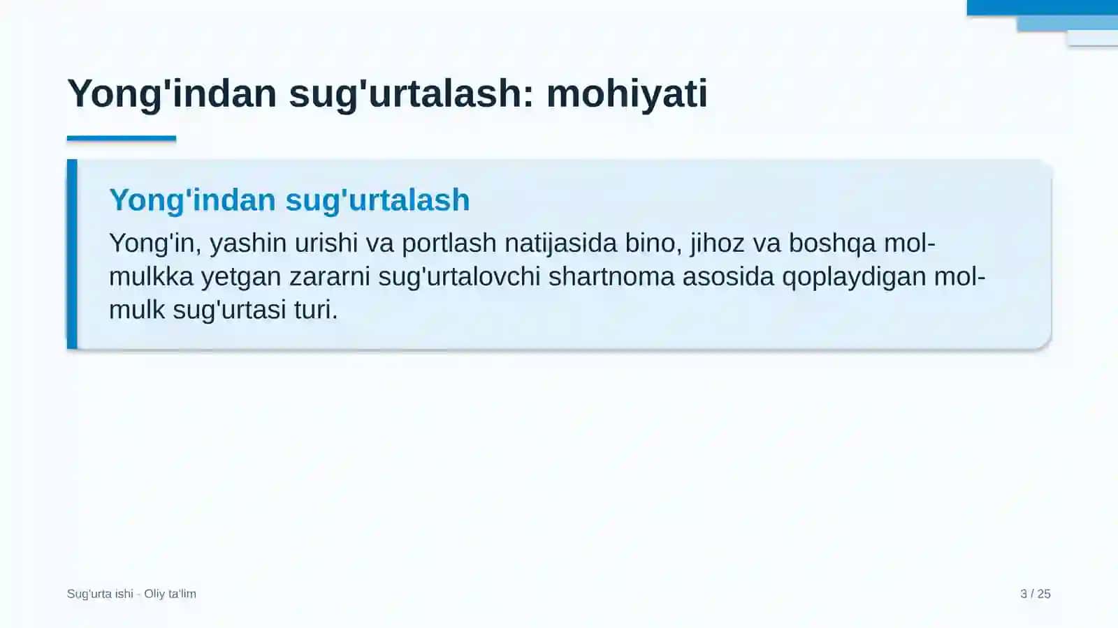 muzeylarda yong'indan sug'urtalash 6026 3