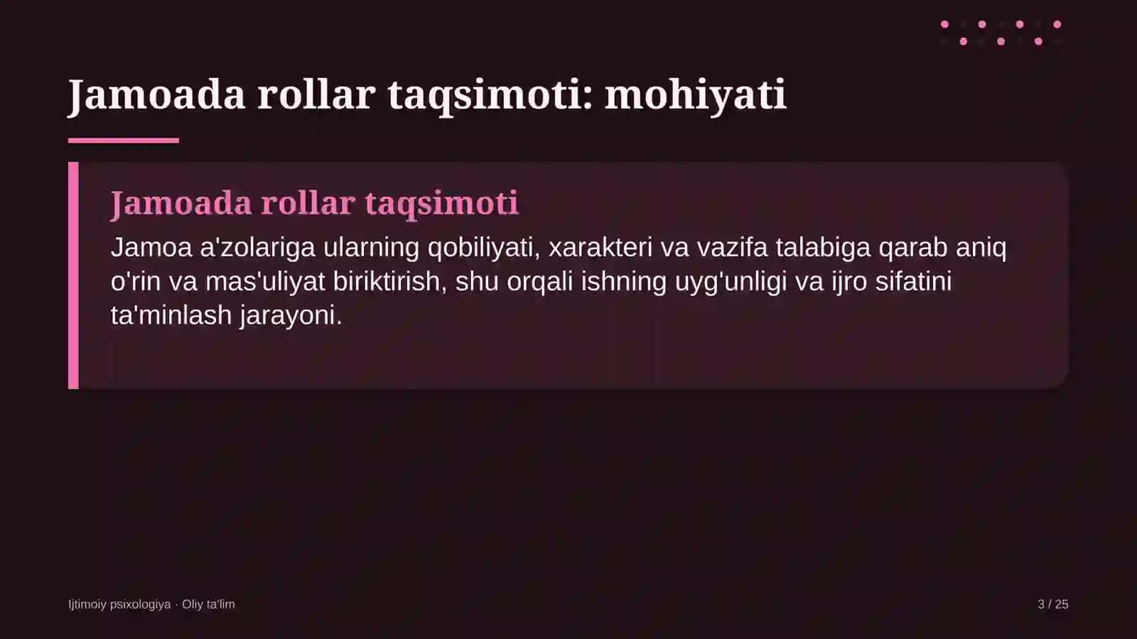 Agroturizmda jamoada rollar taqsimoti 3