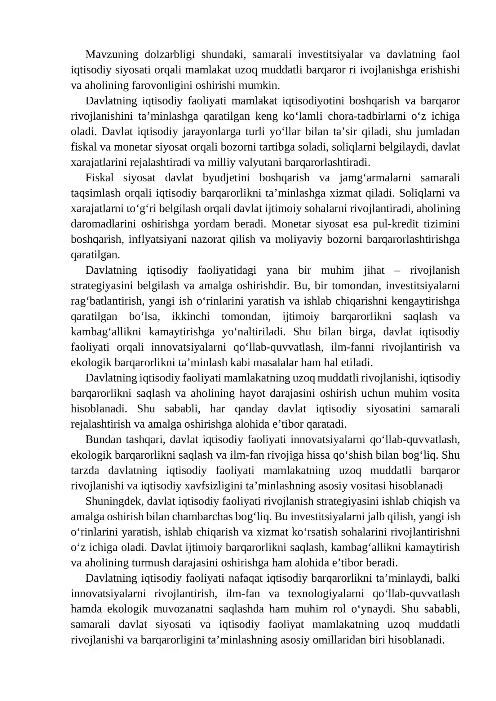 Davlatning iqtisodiy faoliyati va investitsiya loyihasi 3