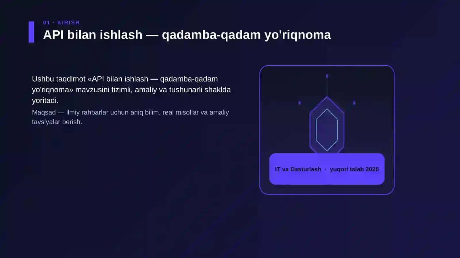 API bilan ishlash — qadamba-qadam yo'riqnoma 3