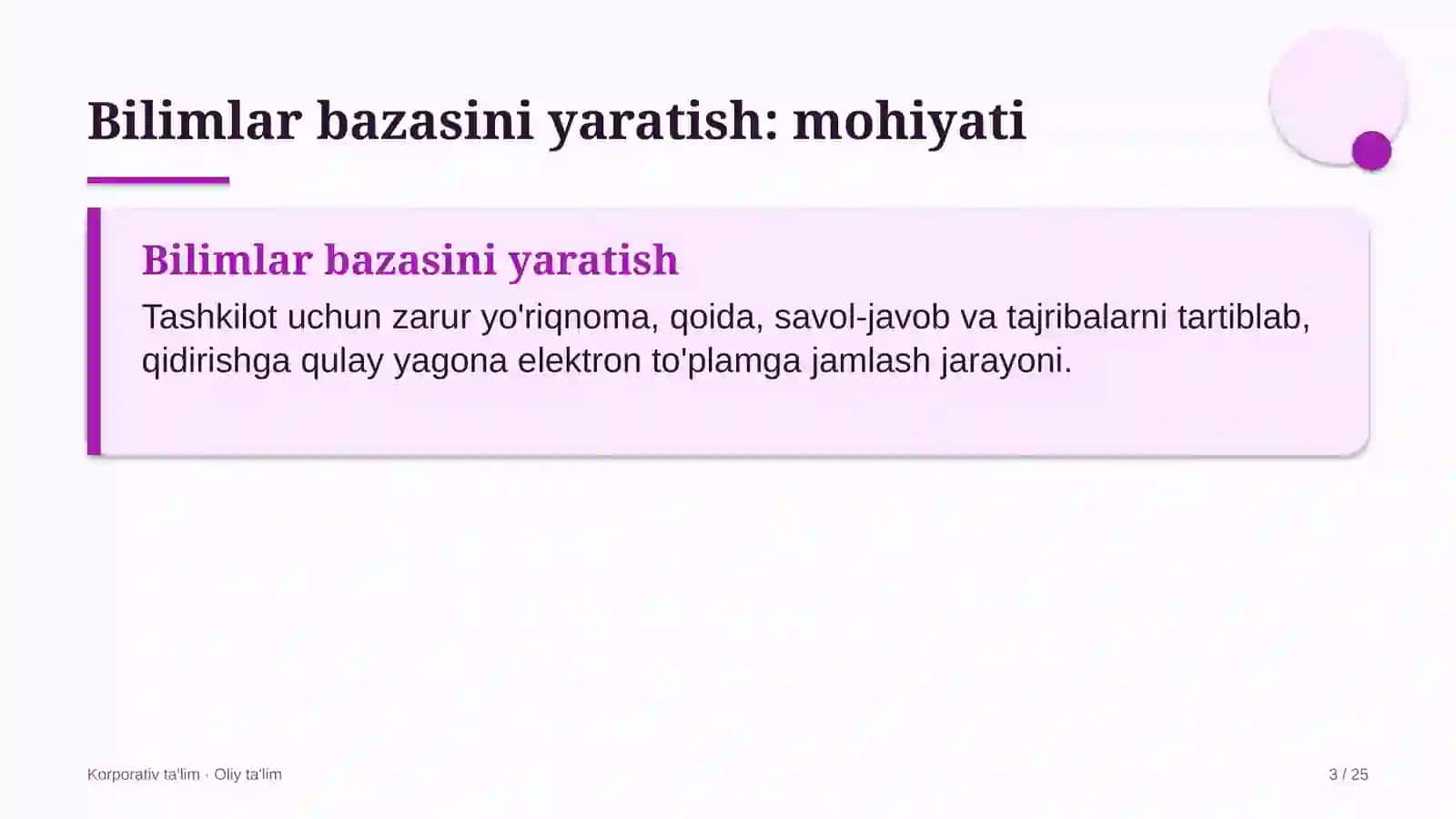 Davlat byudjeti tizimida bilimlar bazasini yaratish 3