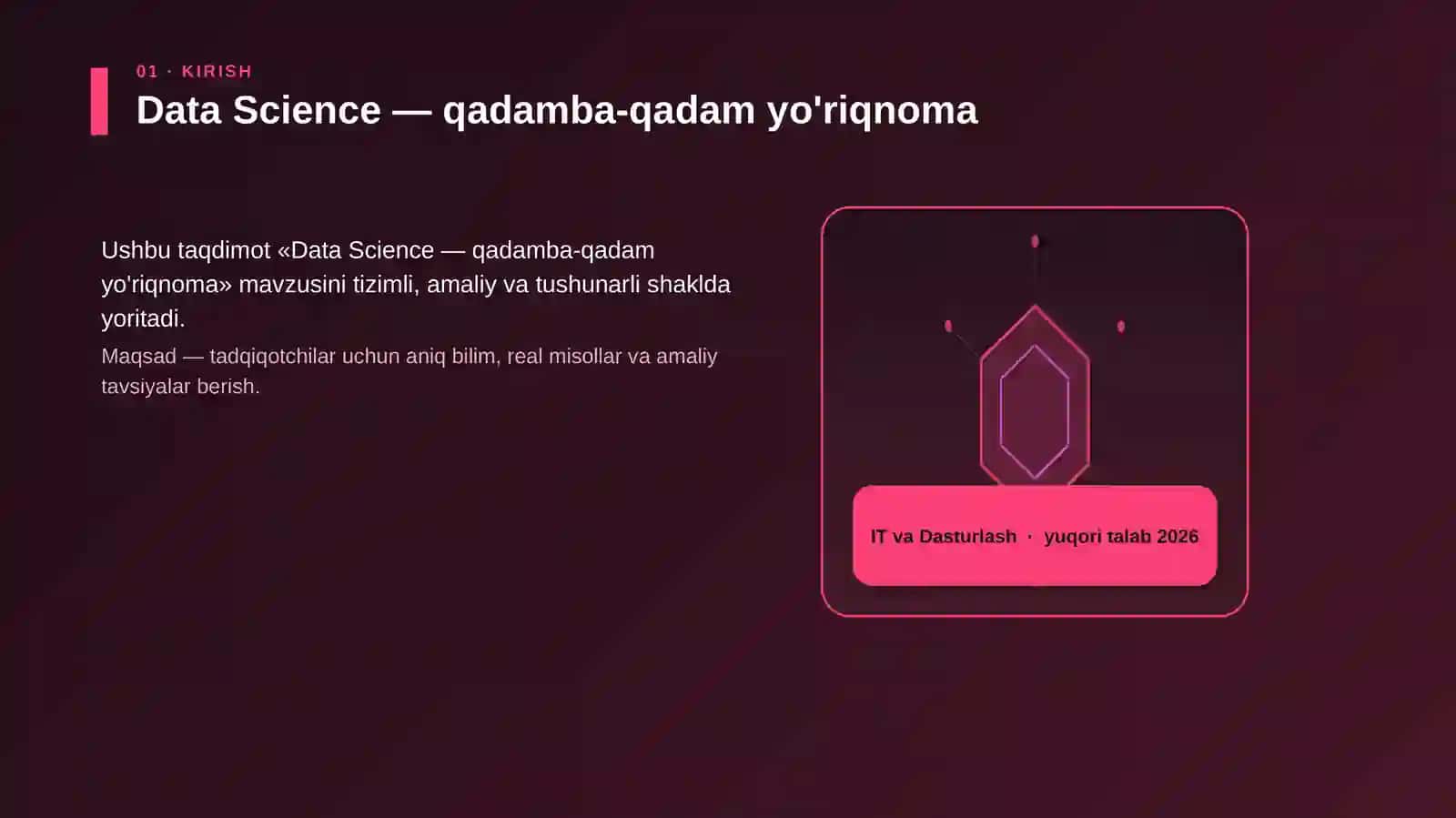 Data Science — qadamba-qadam yo'riqnoma 3