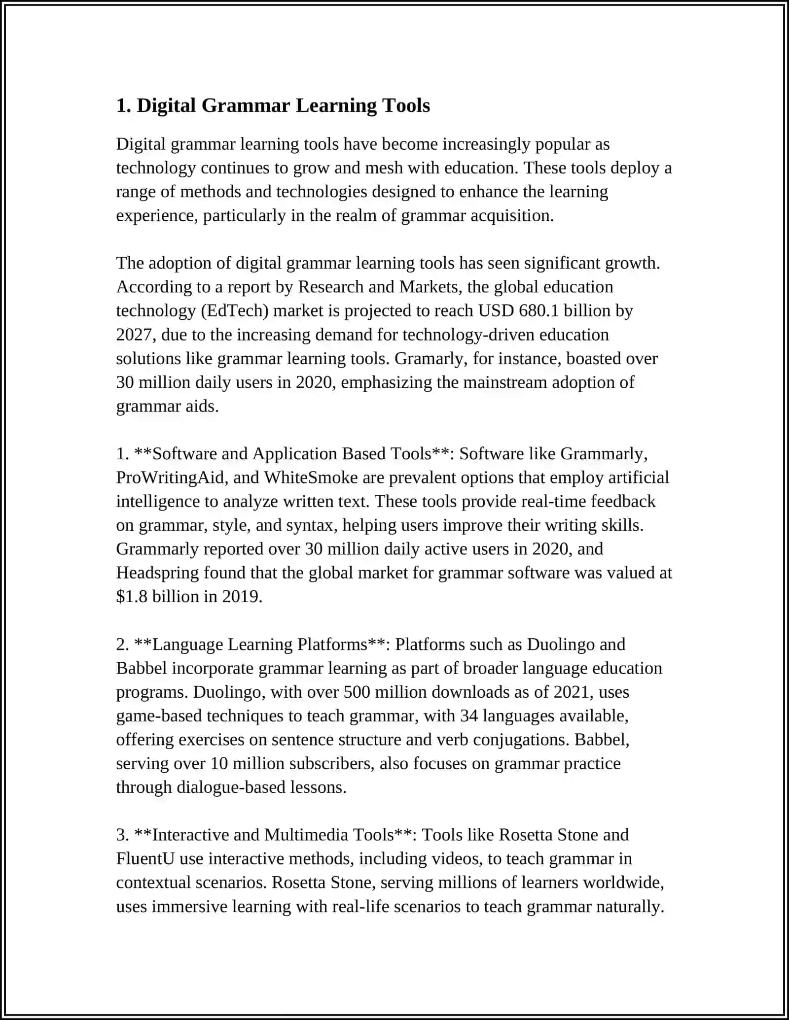 Digital Grammar Learning Tools 3