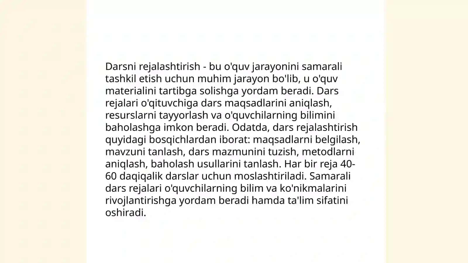 Samarali dars rejalashtirish 3