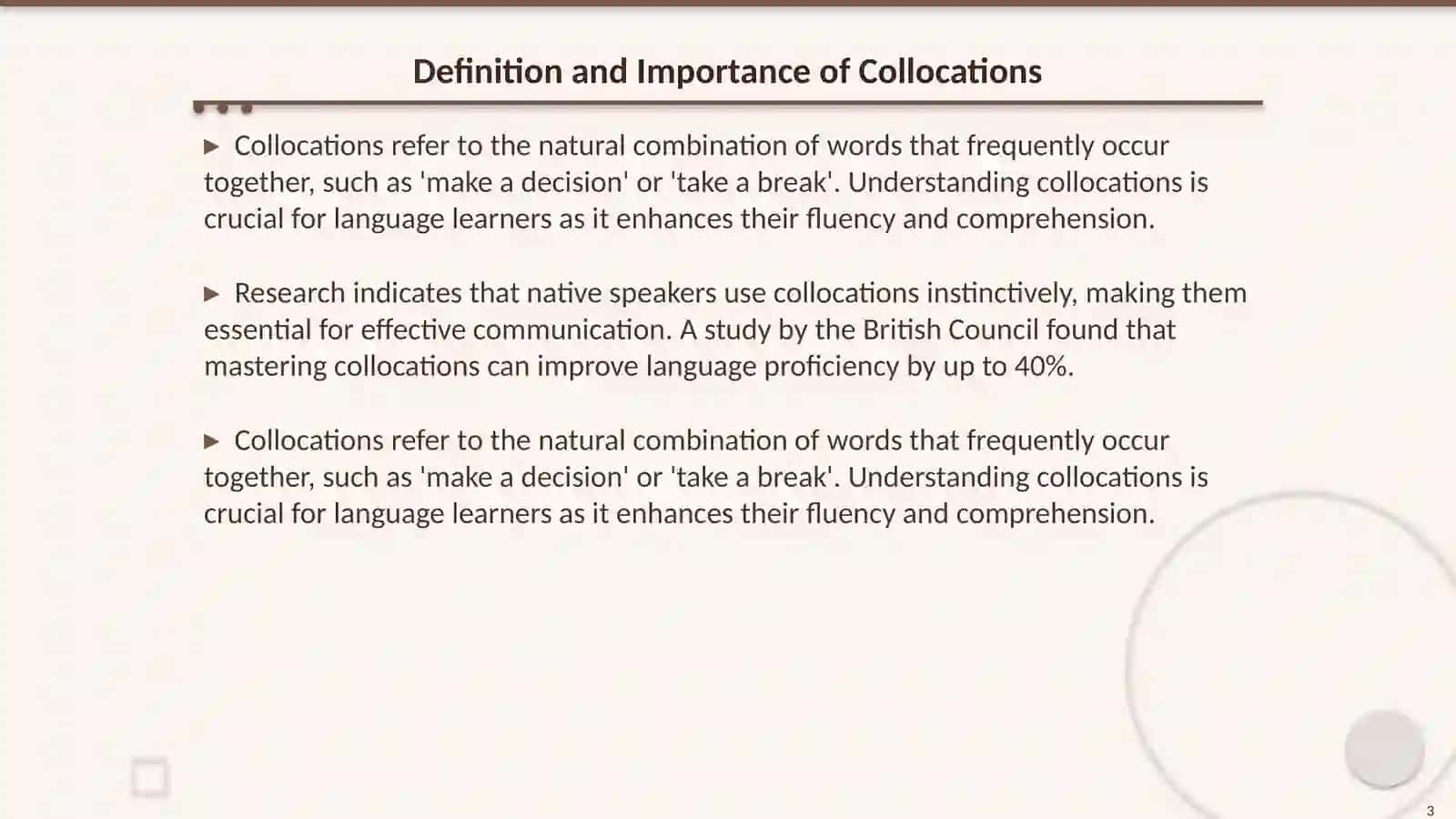 Verb collacations 3