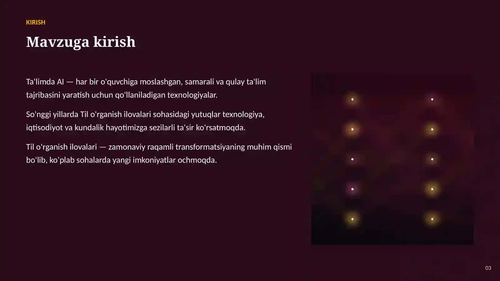 SUN'IY INTELLEKT • AI TA'LIMDA 3