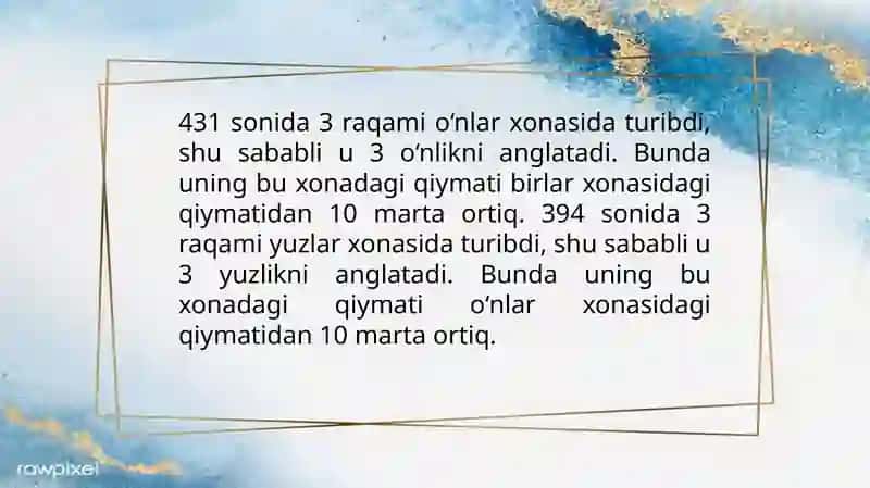 Pozitsion va Nopozitsion sanoq sistemalari 3