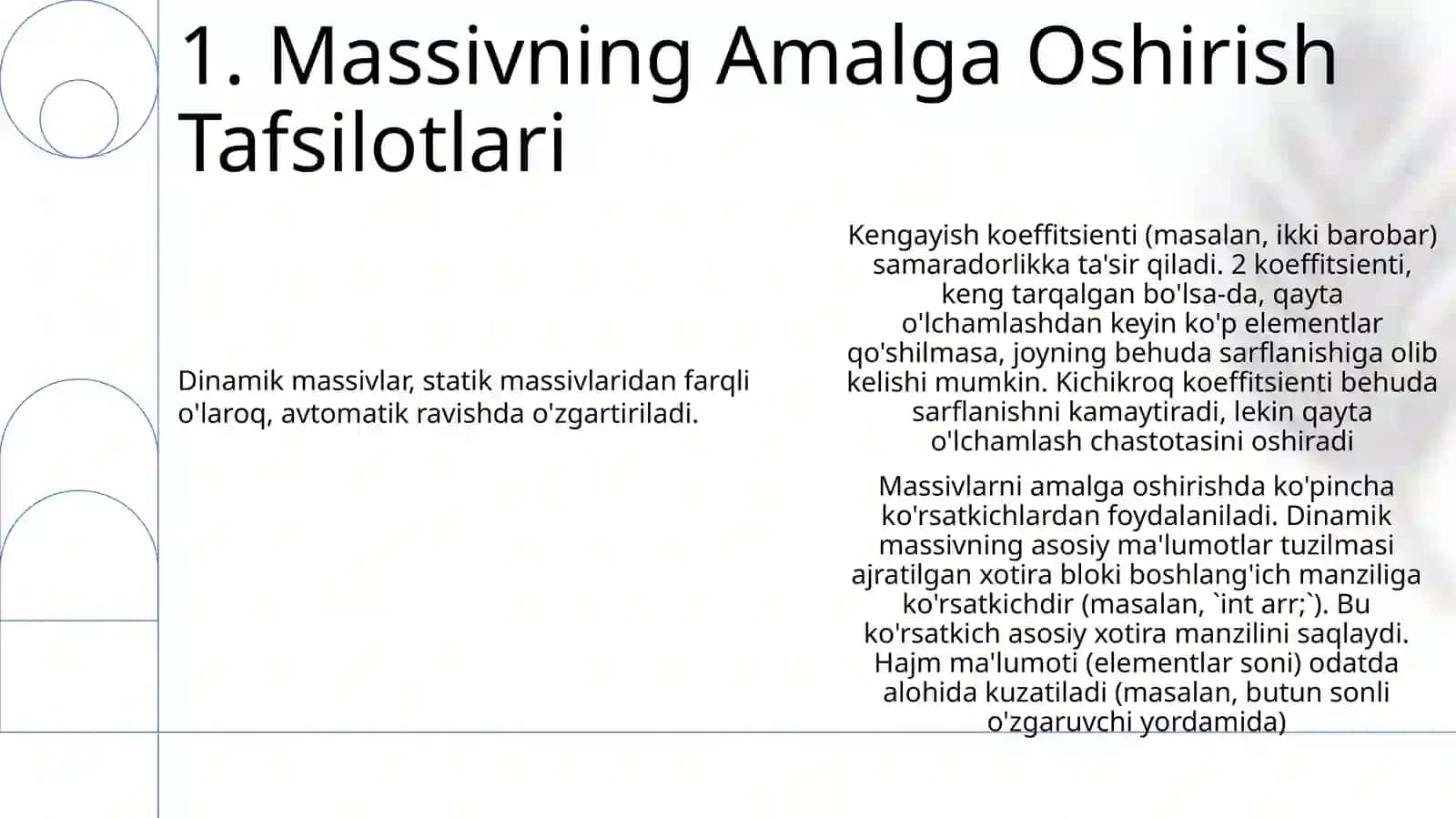 Dinamik massivlar 3