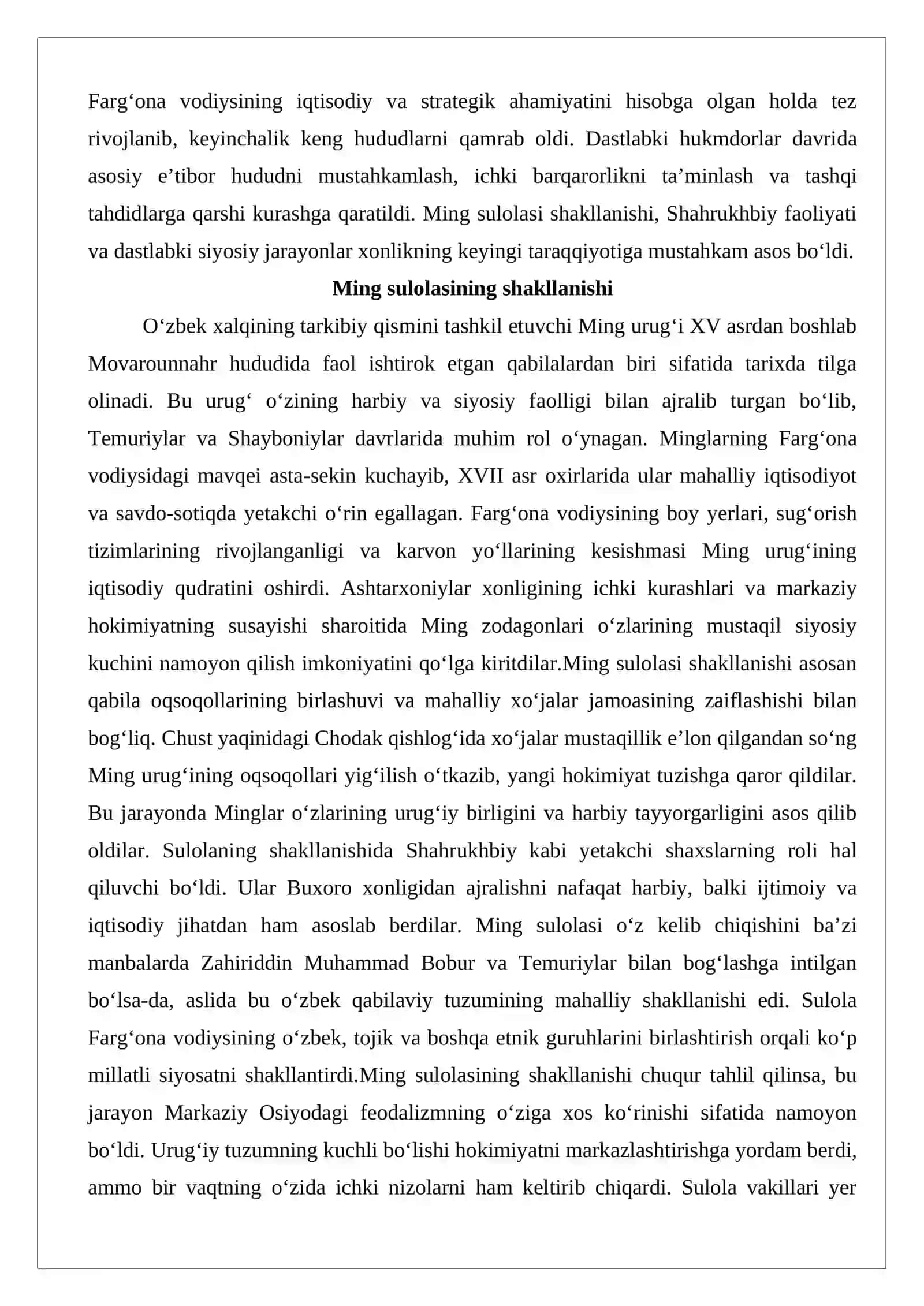 Qo‘qon xonlari shajarasini tuzish 3