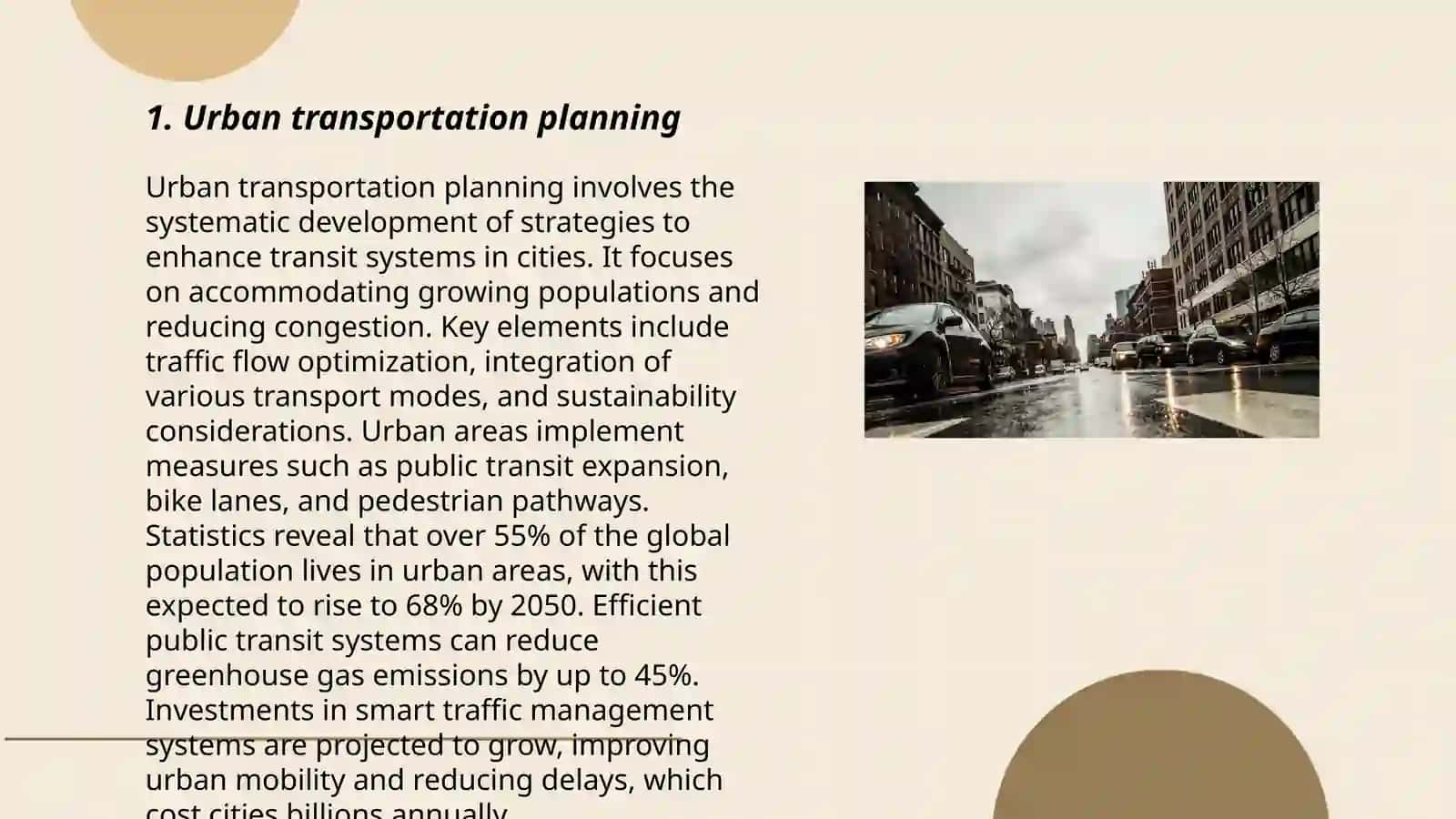 Urban transportation planning 3