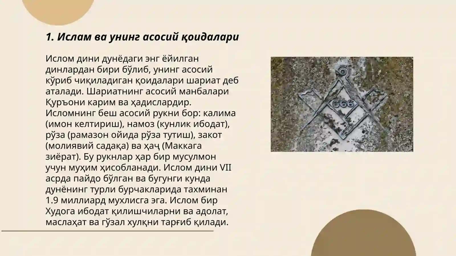 Ислам ва унинг асосий қоидалари 3