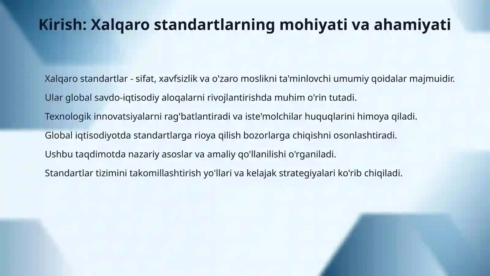 Xalqaro standartlar 3