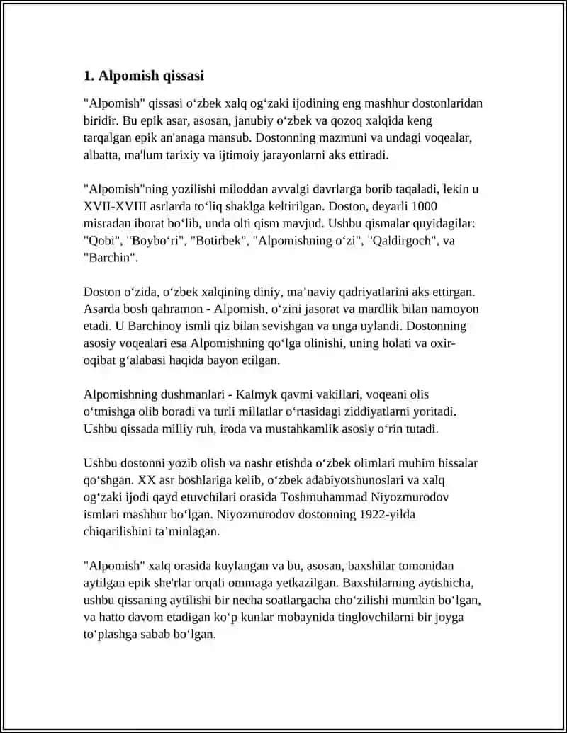 Alpomish qissasi 3